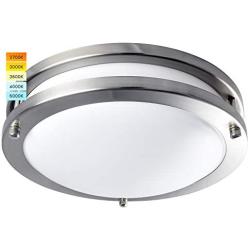 Luxrite 10 Inch LED Flush Mount Ceiling Light, CCT Color Temperature Selectable 2700K | 3000K | 3500K | 4000K | 5000K, Dimmable Ceiling Light Fixture, 14W, 1050 Lumens, Energy Star, ETL Listed