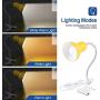 Desk Lamp, Clip on Lamp Portable Book Reading Light, Small Desk Lamp for Table/Desk/Cupboard Home Lighting (Yellow)