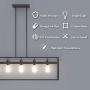 Tangkula 5-Light Island Lighting, Modern Style Domestic Linear Pendant Light Fixture, for Kitchen Dining Room Hallway, Pendant Lamps, Dark Brown Finish Tangkula 5-Light Island Lighting, Modern Style Domestic Linear Pendant Light Fixture, for Kitchen Dining Room Hallway, Pendant Lamps, Dark Brown Finish