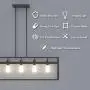 Tangkula 5-Light Island Lighting, Modern Style Domestic Linear Pendant Light Fixture, for Kitchen Dining Room Hallway, Pendant Lamps, Dark Brown Finish