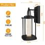 Dusk to Dawn Outdoor Wall Light, Waterproof Outdoor Wall Sconce with Crystal Bubble Glass, Outdoor Porch Lights for House/Garage/Garden, 10W, 3000K Warm White