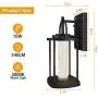 Dusk to Dawn Outdoor Wall Light, Waterproof Outdoor Wall Sconce with Crystal Bubble Glass, Outdoor Porch Lights for House/Garage/Garden, 10W, 3000K Warm White