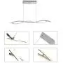 Modern LED Chandeliers, Wave Acrylic Ceiling Hanging Pendant Light Fixtures, Contemporary Curved Arc Chrome Finish Hanging Pendant Lamp for Bedroom Living Room Dining Room Kitchen Island