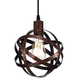 Industrial Pendant Light Fixtures Orb Chandelier 1 Light Bronze Chandeliers for Dining Room