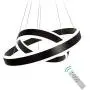 Modern Chandeliers, LED Pendant Light Fixture Ceiling Lamp with Remote Control 2 Circle Ring Lamp Living Room, Black, 6000k Modern Chandeliers, LED Pendant Light Fixture Ceiling Lamp with Remote Control 2 Circle Ring Lamp Living Room, Black, 6000k