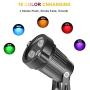 RGB Outdoor Spotlight Led Lawn Flood Light Stake, 2 Pack 6W Outdoor Color Changing Landscape Lighting Fixture, Waterproof Ac Electric Landscaping Spot Light for Yard Garden Driveway Pathway Home