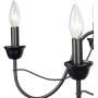 Lampundit 5 Light Farmhouse Chandeliers for Dining Room Kitchen Island Lighting Hanging Fixture, 26 inches Diameter, Black