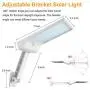 Solar Lights Outdoor with Remote Adjustable Pole 56Led,Waterproof, Motion Sensor Multi-Mode Solar Security Light for Fence,Road,Yard,Porch,Corridor,Garden ,Grage(56LED-WHITE-2PACK)