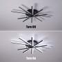 LED Ceiling Light,Ganeed 58W Flush Mount Ceiling Lamp,5 Lights Modern Creative Acrylic Chandeliers Cool White 6500K Lighting Fixture for Living Room,Bedroom,Dining Room