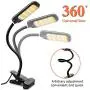 LED Desk Lamps, HOKEKI Bedside Lamp, Table Lamps for Bedroom, clamp Light, Office Lamp, 3 Lighting Modes, Adjustable Brightness, USB Charging, 360° Flexible Gooseneck Book Light
