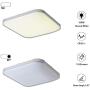 Modern LED Ceiling Light Flush Mount, 1.57in Ultral-Thin Square Aluminum LED Ceiling Lamp Fixtures,5000K Daylight,1500lm for Bedroom Kitchen