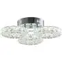 TongLan Modern Crystal Chandelier, 3 Rings LED Big Crystal Chandelier Fixtures Contemporary Stainless Steel Pendant Lights Fixtures for Dining Room Living Room (Cool White)