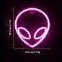 Wanxing Alien Neon Light Pink Led Signs Wall Decor, Battery or USB Operated Alien Lamp Warm Alien Neon Signs Light up for Home,Kids Room,Bar,Festive Party,Christmas,Wedding