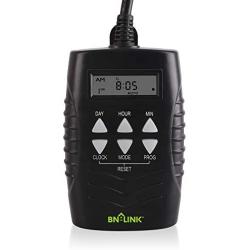 BN-LINK 7 Day Outdoor Heavy Duty Digital Programmable Timer BND/U78, 125VAC, 60Hz, Dual Outlet, Weatherproof, Heavy Duty, Accurate For Lamps Ponds Christmas Lights 1875W 1/2HP ETL Listed