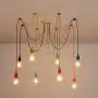 Spider Chandelier Colorful Pendant Light, Kids Fun Color DIY Ceiling Lighting Fixtures Lamp for Dids Room,Girls Rooms,Boy Room,Playroom,Classroom, Living Room, Bedroom.E26, 8 Lights.