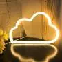 LED Signs Neon Lights for Wall Decor,USB or Battery Decor LED Light,Neon Signs for Bedroom,Decorative LED Neon Light Sign for Bar,Christmas,Home Party,Kids,Girls Living Room (Cloud-Warm White)