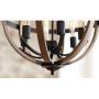 Kimpton Dark Bronze Wood Orb Chandelier 21'' Wide Rustic Farmhouse LED 6-Light Fixture for Dining Room House Foyer Kitchen Island Entryway Bedroom Living Room - Franklin Iron Works