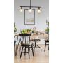 LeeZM Rustic Industrial Chandeliers Modern 3-Light Glass Shades Pendant Lighting Vintage Farmhouse Adjustable Wire Ceiling Light Hanging Lamp For Dining Rooms Bedrooms Living Room Kitchen Island Black