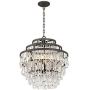 Beloit Rust Crystal Chandelier 20'' Wide Vintage 3 Tier 4-Light Fixture for Dining Room House Foyer Kitchen Island Entryway Bedroom Living Room - Vienna Full Spectrum