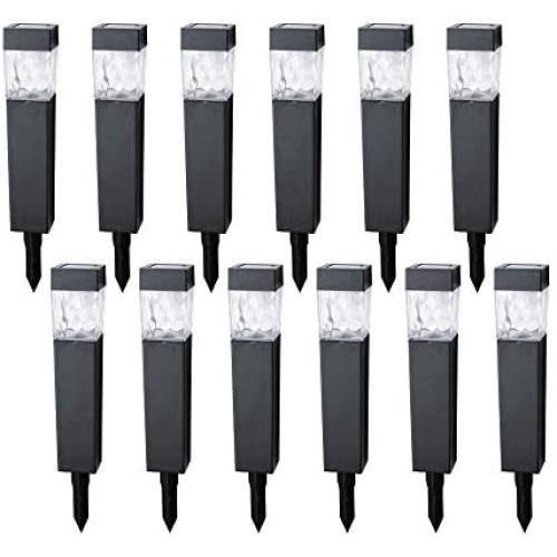 UNNYLLY Solar Pathway Lights Landscape Lights Outdoor Bright Warm Yellow Solar Powered LED Garden Lights for Lawn, Patio, Yard,12Pack