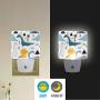 Cute Dino Scandinavian Style for Toddler Bedroom Nightlight,Auto Dusk to Dawn Sensor Nightlight,Plug-in Wall Light for Bedroom,Bathroom,Nursery,Kitchen,Hallway,Stairs,Energy Efficient,Pack of 2