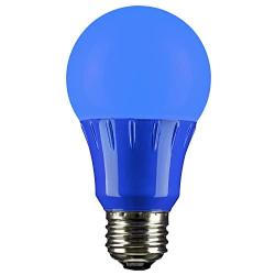 Sunlite A19/3W/B/LED LED A19 Colored Light Bulb, 3 Watts (25w Equivalent), E26 Medium Base, Non-Dimmable, UL Listed, 1 Pack, Blue