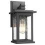 Emliviar Outdoor Wall Sconce, 1-Light Exterior Wall Lantern in Black Finish with Clear Seeded Glass, OS-1803EW1 Emliviar Outdoor Wall Sconce, 1-Light Exterior Wall Lantern in Black Finish with Clear Seeded Glass, OS-1803EW1