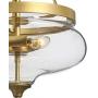 GEPOW Gold Modern Chandelier, Glass Pendant Lighting Fixture for Dining Room, Entryway, Living Room, Kitchen, Bedroom, 3 Lights
