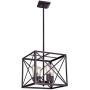 MELUCEE Industrial Rustic Chandelier Lamp 4-Light Farmhouse Pendant Light Oil Rubbed Bronze Finish, Foyer Lighting Dining Room Lighting Fixtures Hanging Kitchen Island Light