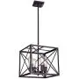MELUCEE Industrial Rustic Chandelier Lamp 4-Light Farmhouse Pendant Light Oil Rubbed Bronze Finish, Foyer Lighting Dining Room Lighting Fixtures Hanging Kitchen Island Light