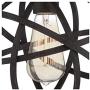 Atom Rustic Industrial Ceiling Light Semi Flush Mount Fixture LED Antique Edison Open Cage Black 8'' Wide for Bedroom Kitchen Living Room Hallway Bathroom - Franklin Iron Works