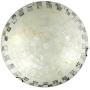 LITFAD 2 Lights Shell Shade Flush Mount Ceiling Lights Stain Glass Tiffany Ceiling Lamp Farmhouse Style Mosaic Pendant Light in Off-White Hotel Cafe Living Room