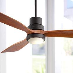 52'' Casa Delta-Wing Modern Outdoor Ceiling Fan with Light Solid Wood Oil Rubbed Bronze Damp Rated for Kitchen Patio - Casa Vieja