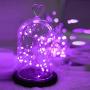 Cocoselected Purple Fairy Lights Plug in,33ft 100 Micro LEDs String Lights Twinkle Lights Remote Control Teen Girls Bedroom Decor Kids Night Light… (Purple 33ft USB)
