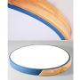 LITFAD Ceiling Light 16'' Macaron Modern Acrylic Round Flush Mount LED Ceiling Lamp Pendant Light in White Light for Kids Bedroom Living Room Restaurant Blue