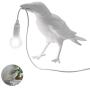 Crow Table lamp，Artificial Bird Shaped Table Lamp，Bird Wall Lamp Light LED Table Lamps，Desk Lamp Night Light for Adults Kids for Bedrooms, Living Rooms, Office Decoration (White-B)