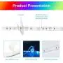 Led Strip Lights Sync to Music, Tasmor 32.8ft 5050 RGB Light Color Changing with Music IP65 Waterproof LED Rope Light with Controller for Home, Room, Bar, Party