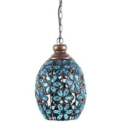 Mini Pendant Lighting,Turkish Bohemia Mediterranean Decor Island Light Fixture for Dining Room, Cafe,Bar, Hallway, Entrance,Blue