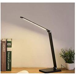 ZRJ Led Table lamp LED Light LED Desk Lamp with Wireless Charger, USB Charging Port 3 Level Brightness Touch Control Table Lamp for Dorm Room Reading lamp (Color : Black)