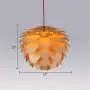 RUNNUP North Europe Designer Pinecone Suspension Light Woody Pendant Light Flying Saucer Shape Ceiling Fixtures Hanging Lighting Lamp for Bedroom Balcony Dining Room, 12