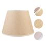 Minkissy 2pcs Fabric Lamp Shade Burlap Clip On Chandelier Lamp Shades Linen Lampshade for Table Chandelier Wall Lamp Living Room Bedroom