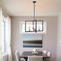 OYIPRO Modern Dining Room Pendant Light, 4 Lights Industrial Kitchen Island Lighting Fixtures Hanging Ceiling Frame Brass Chandelier Farmhouse Black