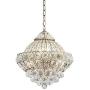 Wallingford Antique Brass Chandelier 16'' Wide Crystal Shade 6-Light Fixture for Dining Room House Foyer Kitchen Island Entryway Bedroom Living Room - Vienna Full Spectrum