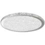 Ladiqi Crystal Round LED Flush Mount Ceiling Light Luxury Modern Close to Ceiling Light Indoor Chandelier Lighting Fixture for Living Room Bedroom Dining Room Restaurant (White, 12)