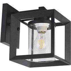 TENGXIN Outdoor Wall Sconce,Wall Lantern,Proch Light,Black Finished with Clear Glass Shade UL Listed,1 Pack,Suitable for Garden & Patio Lights