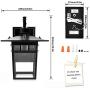 Dusk to Dawn Sensor Outdoor Light Fixture, Outdoor Light Sensor Wall Lantern Anti-Rust Waterproof, Matte Black Exterior Sconce Lamp Wall Mount with Clear Glass for Entryway Porch Doorway, E26 Base
