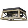 DEWENWILS Rustic Ceiling Light Fixture, 2 Lights Flush Mount Ceiling Light with Wood Grain Finish, E26 Socket, Farmhouse Light Fixture for Bedroom, Dining Room, Entryway DEWENWILS Rustic Ceiling Light Fixture, 2 Lights Flush Mount Ceiling Light with Wood Grain Finish, E26 Socket, Farmhouse Light Fixture for Bedroom, Dining Room, Entryway