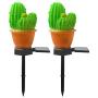 VGYVGYCC Garden Decor Solar Lights Outdoor - 2 Pack Cactus Stake Waterproof Landscape Lights Pathway Yard Lawn Walkway Decoration