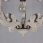DOCHEER Vintage Distressed White Metal Wood Chandelier 1-Light Wooden Pendant Chandeliers Light Fixtures for Dining Room, Living Room, Bedroom, Kitchen Island, Foyer, Entryway, Hallway