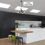 Matte Black Vintage Sputnik Chandelier 6 Lights Kitchen Modern Pendant Lighting Mid Century Industrial Ceiling Light Fixture for Dining Room Bedroom Hallway Farmhouse Coffee Shop Bar